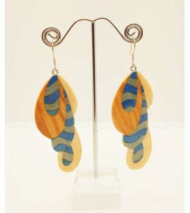 Wooden earrings - Olive model
