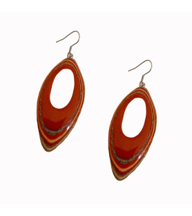 Wooden earrings - Red Maple...