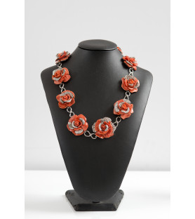 Rose necklace with ring and...