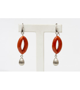 Coral earrings from Sardinia